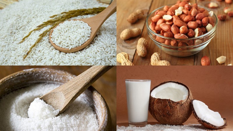 Nguyên liệu món ăn nấu xôi bằng nồi áp suất