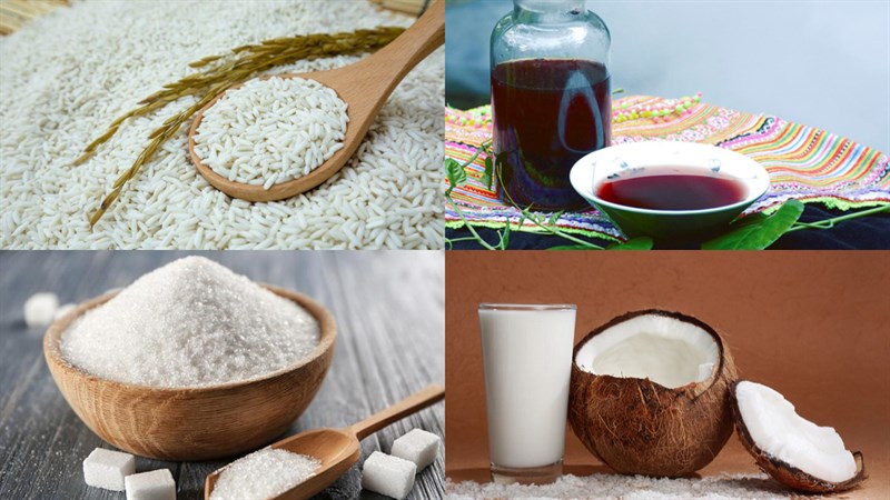 Nguyên liệu món ăn nấu xôi bằng nồi áp suất