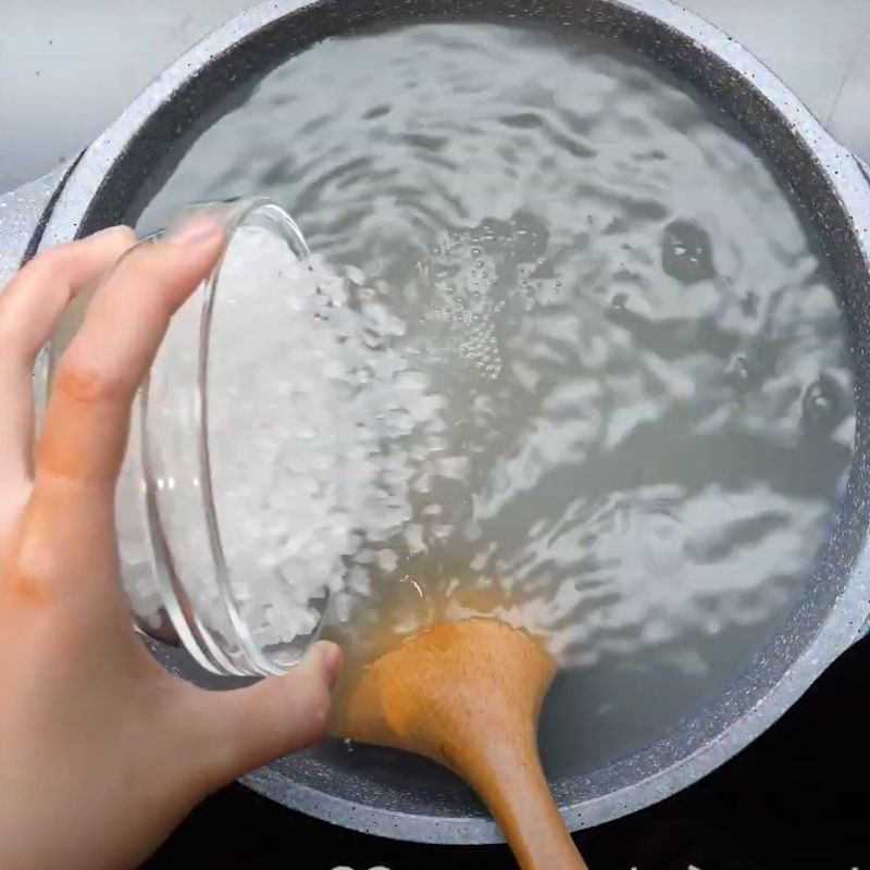 Bước 2 Nấu rau câu Rau câu sơn thủy