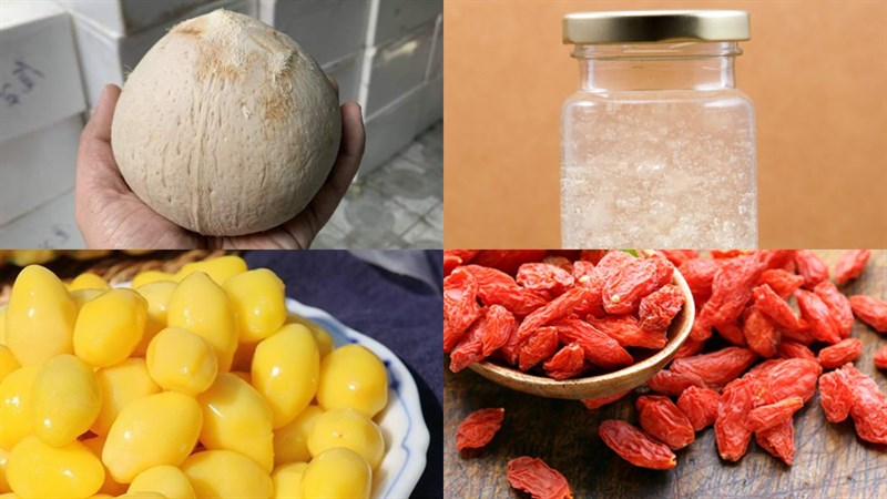Nguyên liệu món ăn tổ yến chưng nước dừa