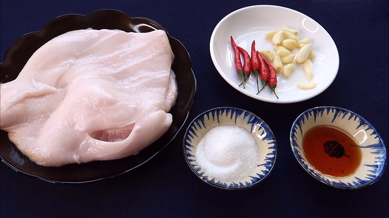Nguyên liệu món ăn tóp mỡ rim mắm tỏi ớt