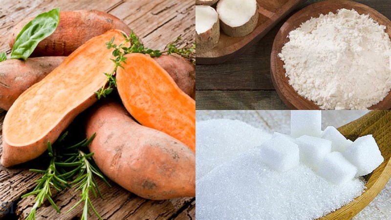 Nguyên liệu món ăn trân châu khoai lang