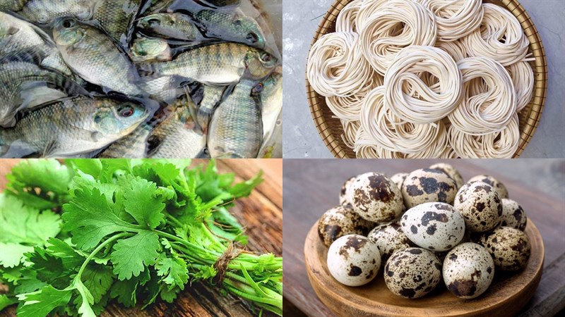 Nguyên liệu món ăn bánh canh cá rô