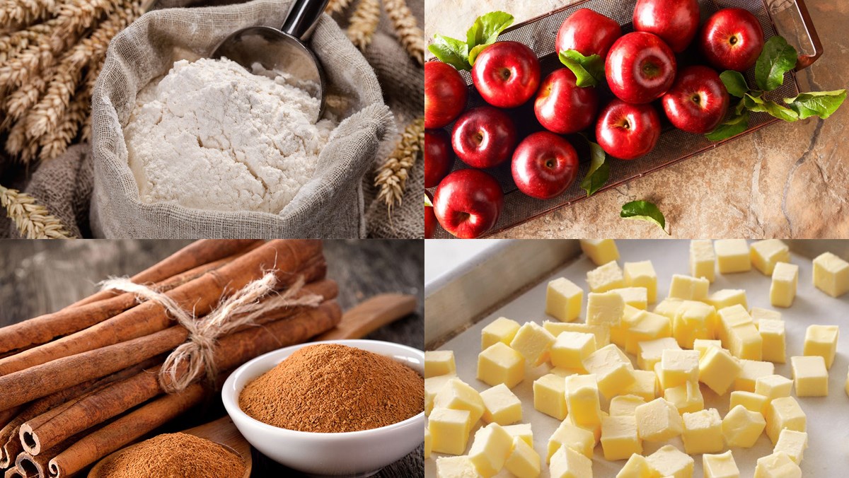 Nguyên liệu món ăn bánh táo nướng