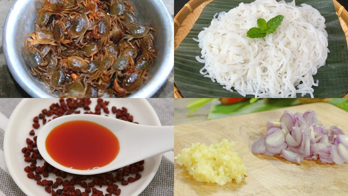 Nguyên liệu món ăn cách nấu bún rạm đặc sản bình định
