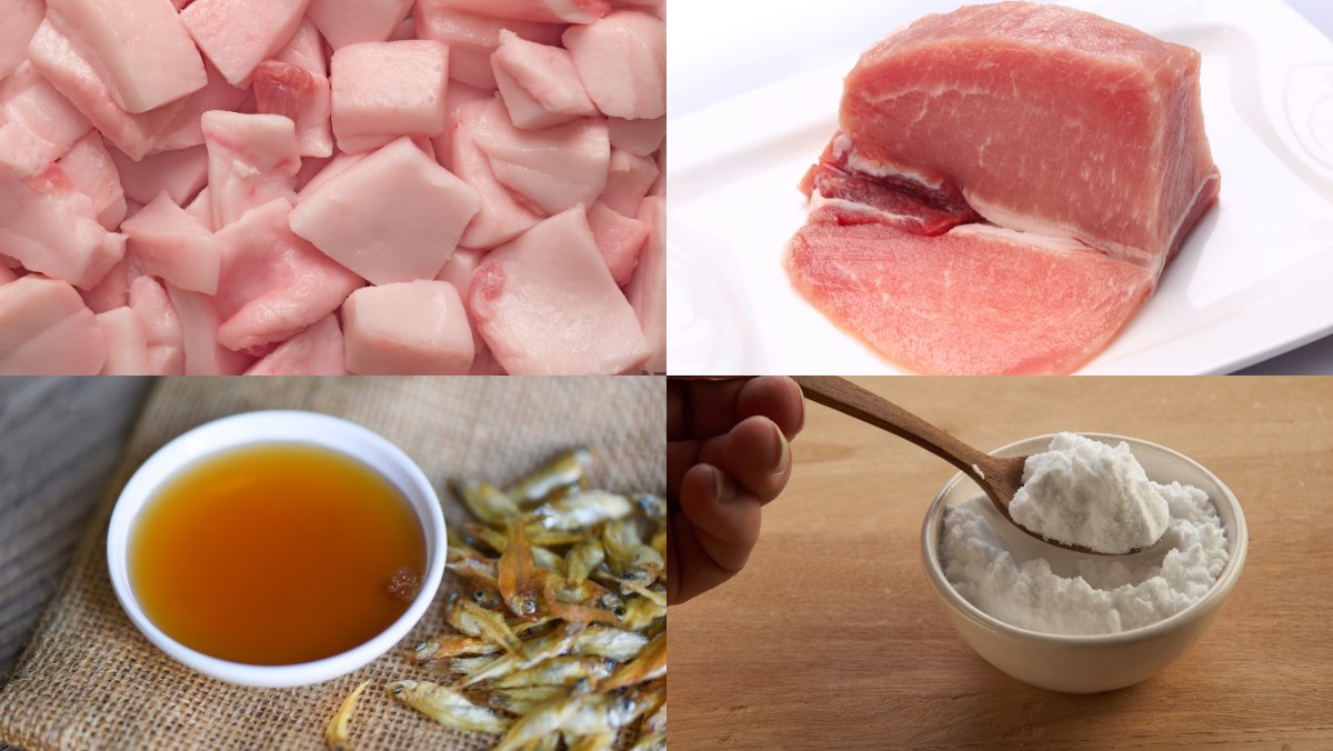 Nguy&ecirc;n liệu m&oacute;n ăn m&aacute;ch bạn c&aacute;ch l&agrave;m chả lụa bằng m&aacute;y xay thịt