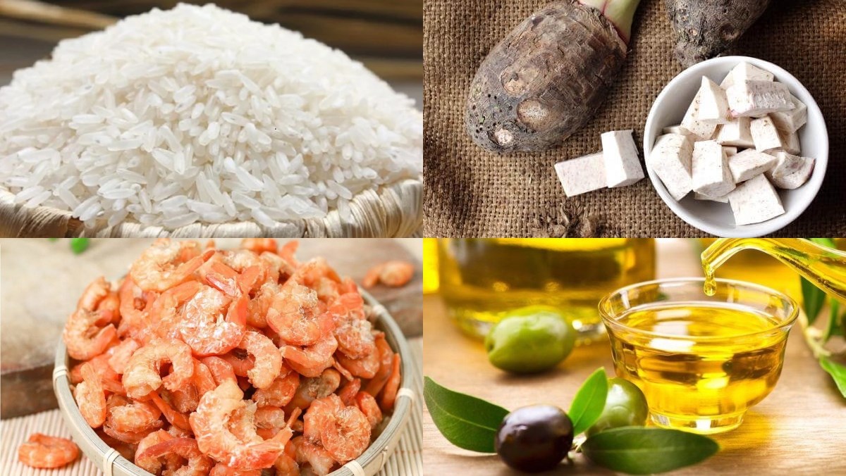 Nguyên liệu món ăn cháo khoai môn