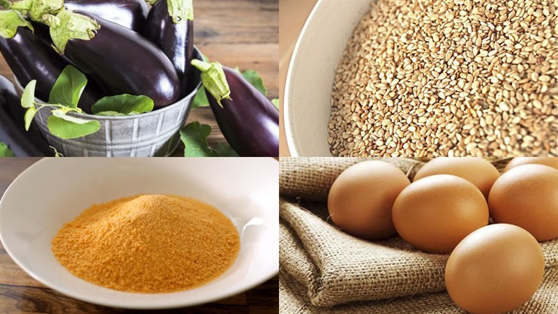 Nguyên liệu món ăn cà tím chiên giòn