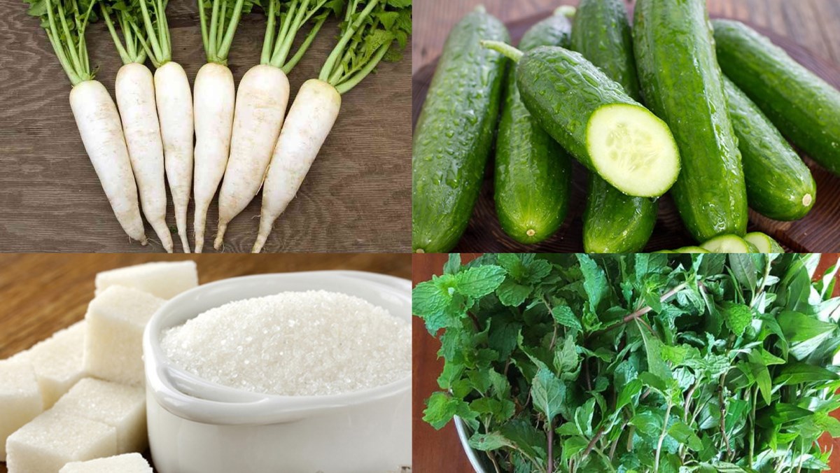 Nguyên liệu món ăn gỏi củ cải trắng