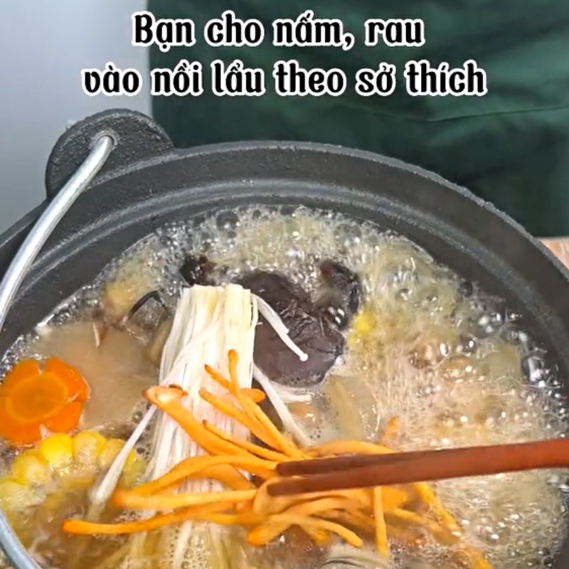 Bước 3 Hoàn thành Lẩu nước mía rau củ chay