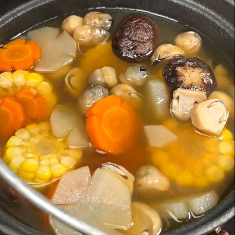 Bước 3 Hoàn thành Lẩu nước mía rau củ chay