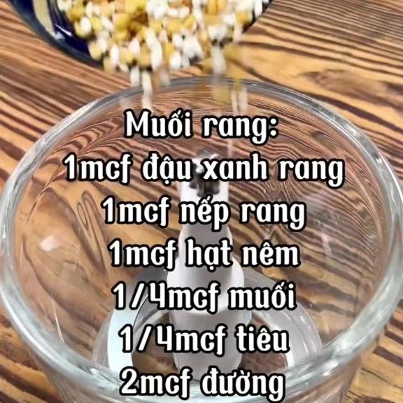 Bước 4 Làm muối rang Nấm đùi gà rang muối