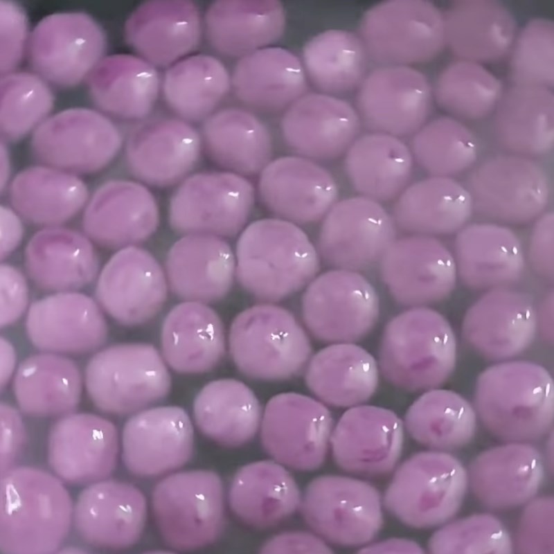 Bước 4 Luộc trân châu Trân châu khoai lang tím