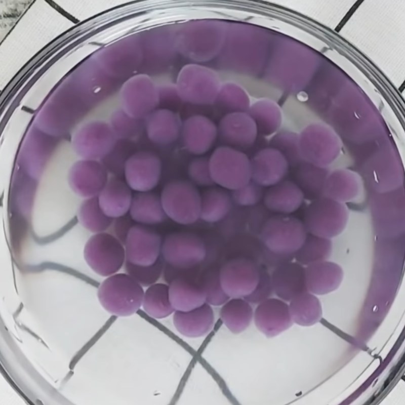 Bước 4 Luộc trân châu Trân châu khoai lang tím