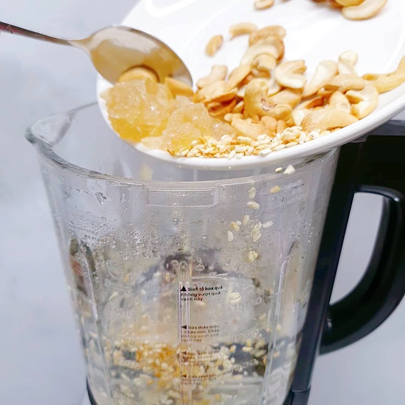 Bước 3 Nấu sữa gạo hạt điều Sữa gạo hạt điều