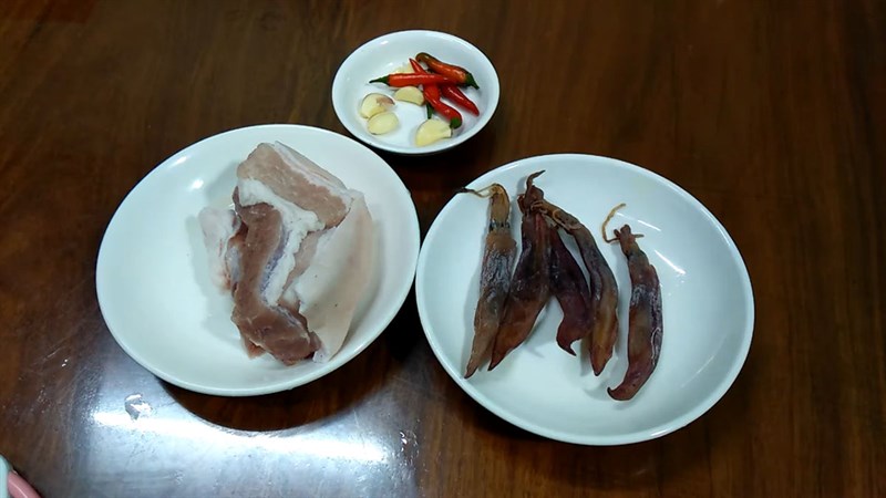 Nguyên liệu món ăn 3 cách làm mực muối rim