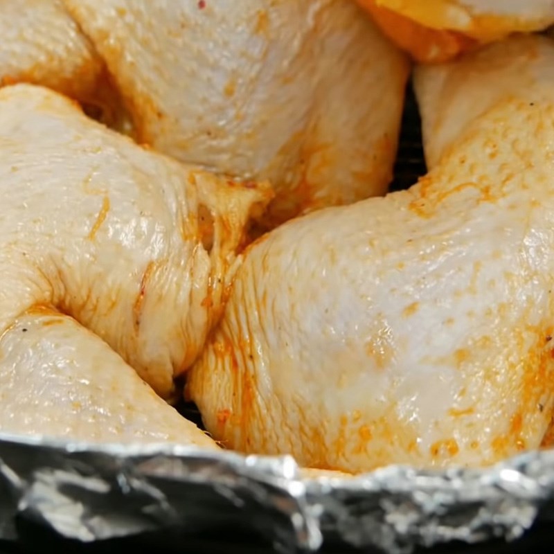 Bước 5 Nướng gà Mì gà quay bằng nồi chiên không dầu