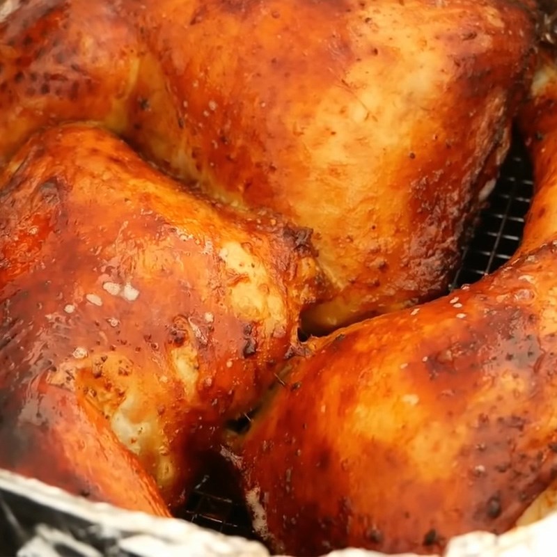 Bước 5 Nướng gà Mì gà quay bằng nồi chiên không dầu