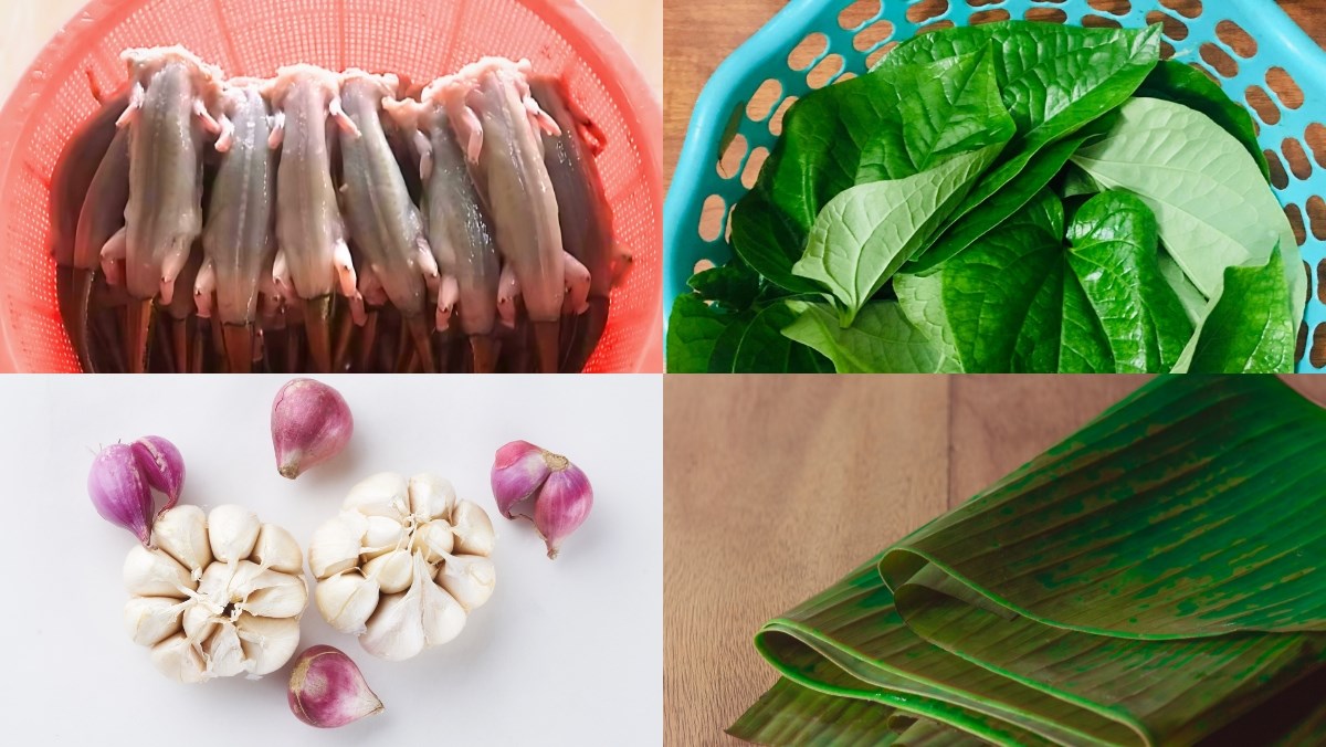 Nguy&ecirc;n liệu m&oacute;n ăn rắn mối nướng