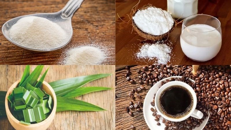 Nguyên liệu món ăn rau câu sơn thủy