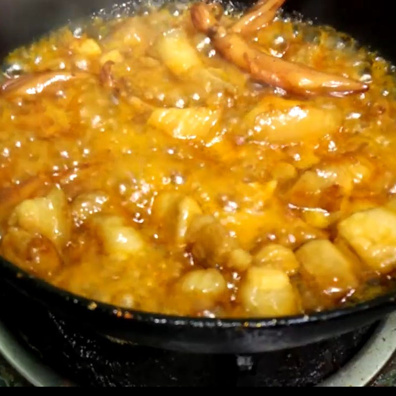 Bước 3 Rim mực Mực muối rim thịt ba chỉ