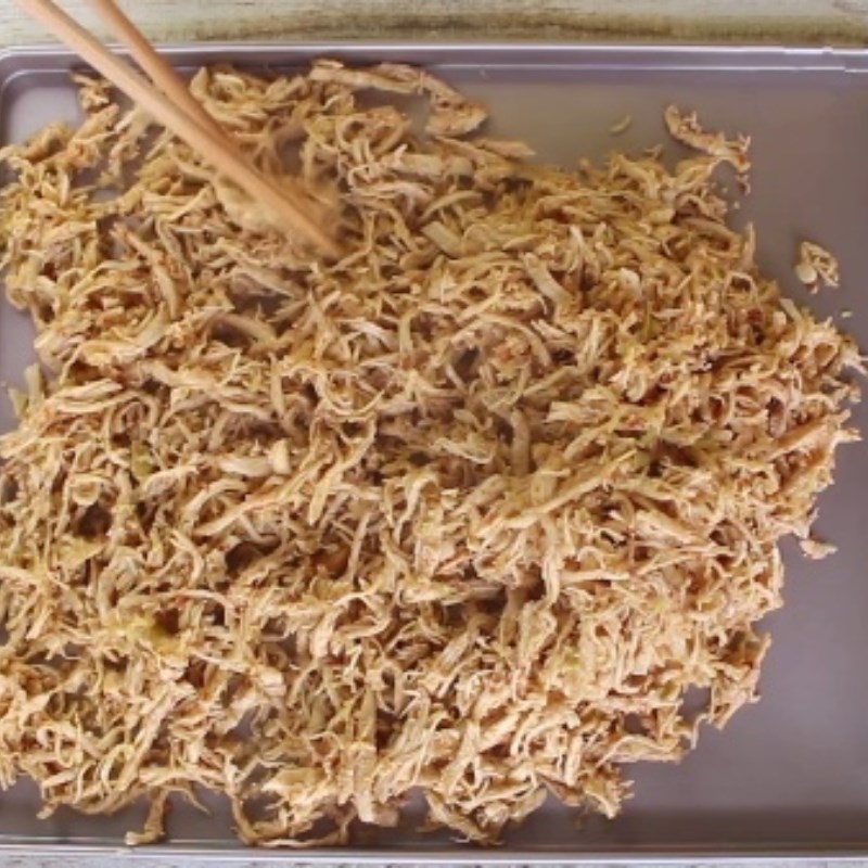 Bước 5 Sấy khô gà Khô gà xé cay bằng lò nướng