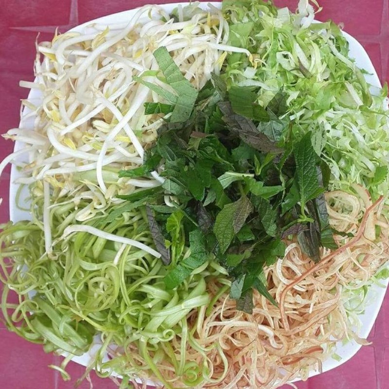 Bước 2 Sơ chế các nguyên liệu khác Bún rạm