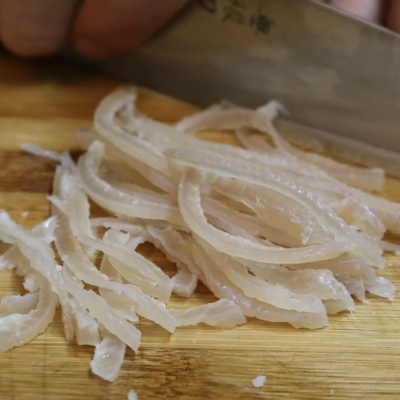 Bước 1 Sơ chế da heo Gỏi da heo hoa chuối