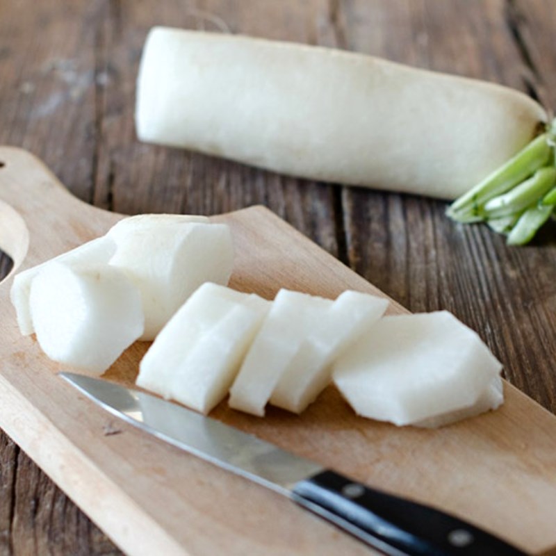 Bước 1 Sơ chế nguyên liệu Lẩu nước mía rau củ chay