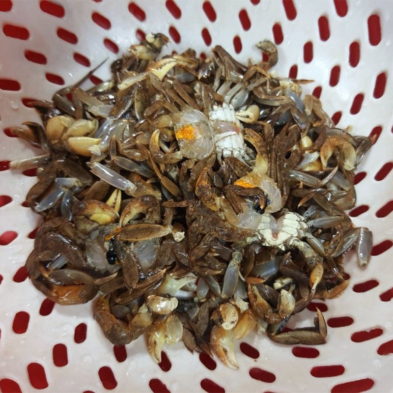 Bước 1 Sơ chế rạm Canh rạm rau muống khoai sọ