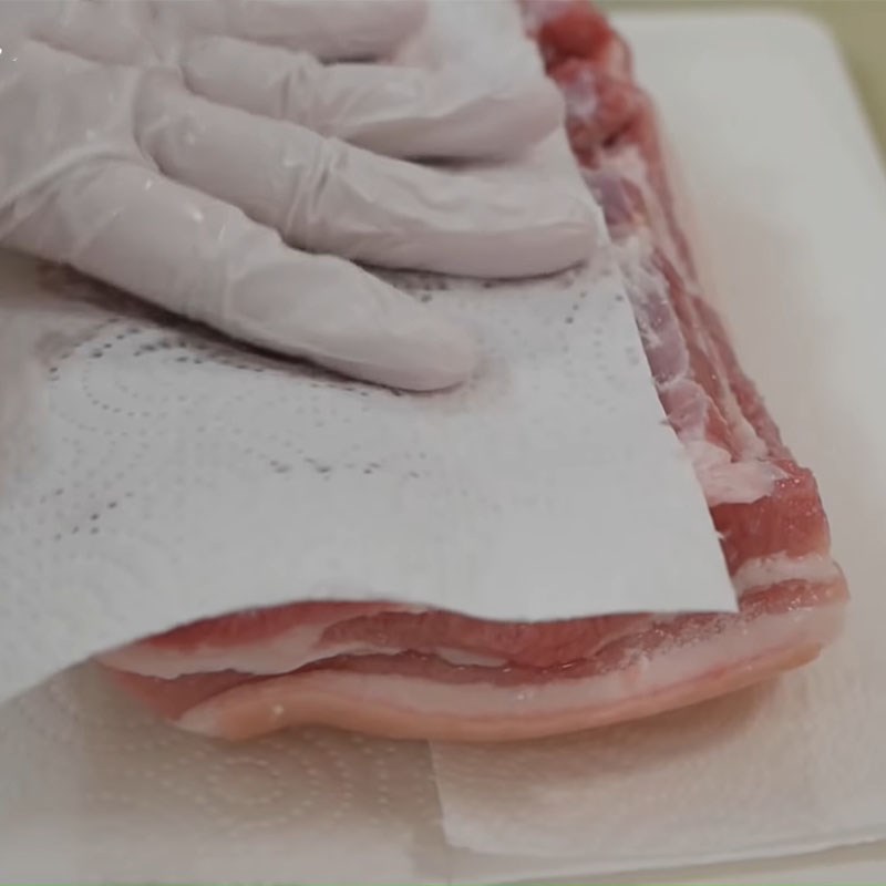 Bước 1 Sơ chế thịt ba rọi Thịt xông khói