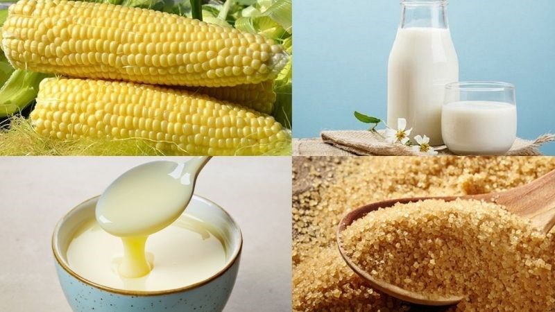 Nguyên liệu món ăn sữa chua bắp