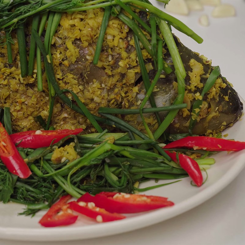 Bước 6 Thành phẩm Cá chép hấp bia sả