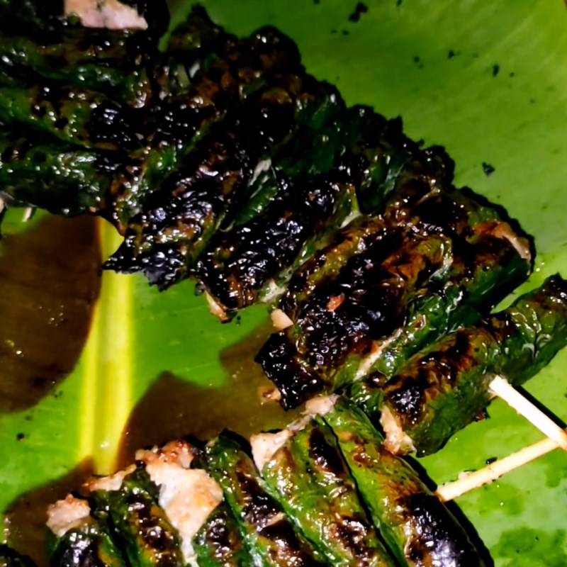 Bước 5 Th&agrave;nh phẩm Rắn mối nướng l&aacute; lốt