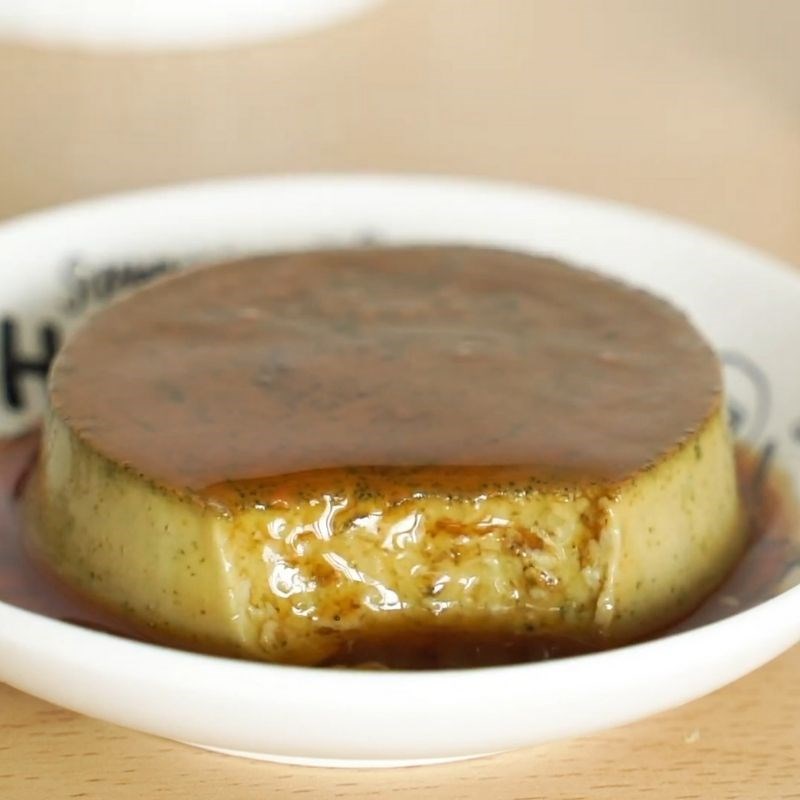 Bước 5 Th&agrave;nh phẩm B&aacute;nh flan tr&agrave; xanh mật ong