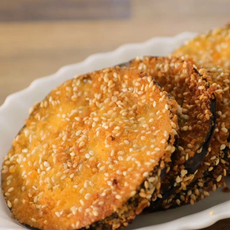 Bước 5 Thành phẩm Cà tím chiên giòn tẩm mè