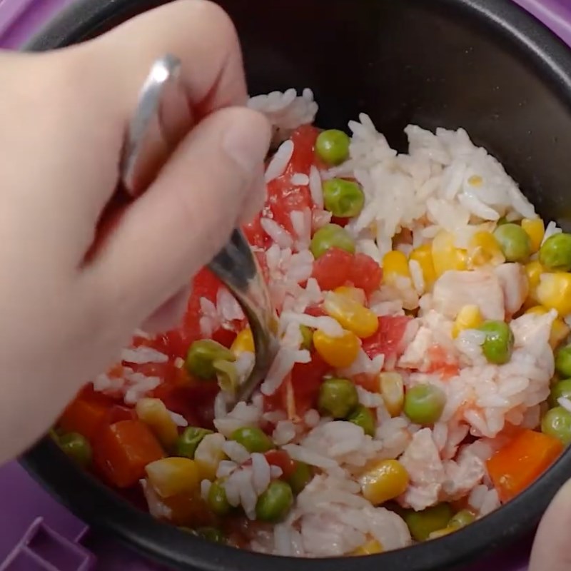 Bước 3 Th&agrave;nh phẩm Cơm thịt g&agrave; c&agrave; chua