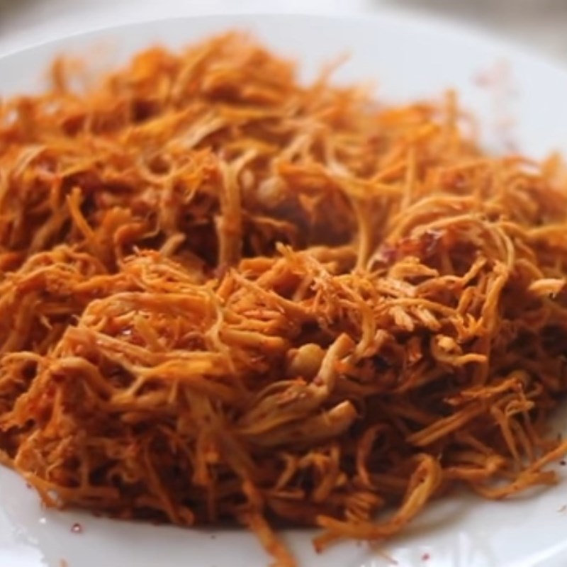 Bước 4 Thành phẩm Khô gà xé cay bằng chảo