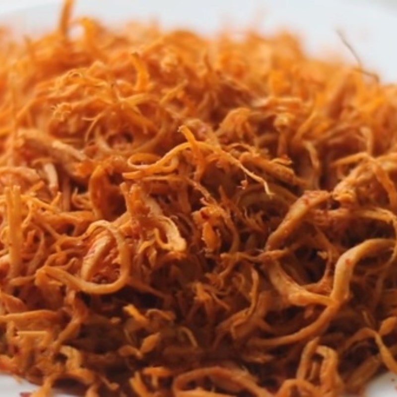 Bước 4 Thành phẩm Khô gà xé cay bằng chảo