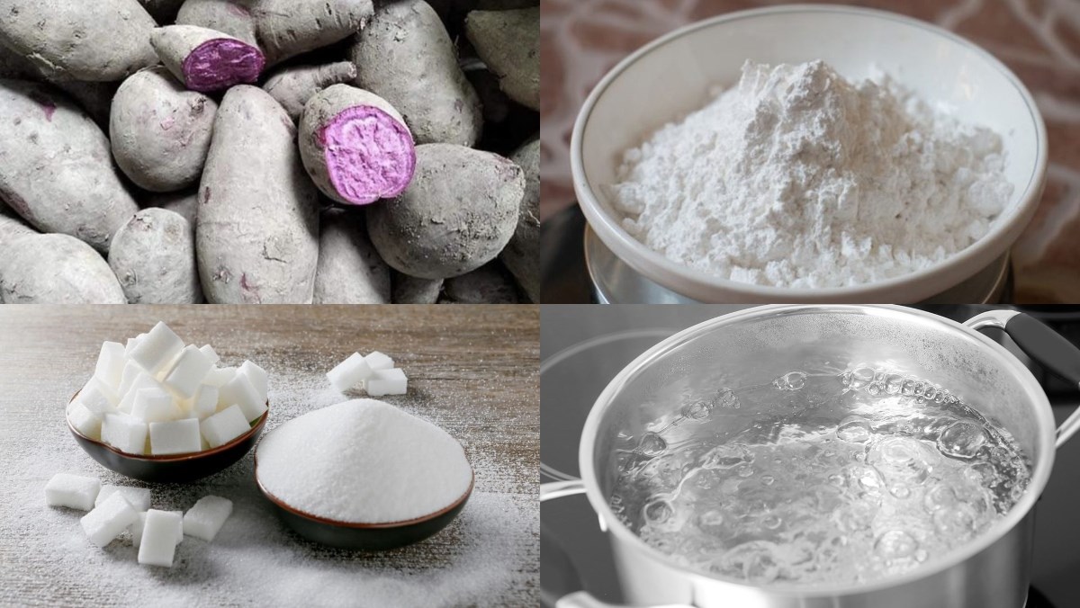 Nguyên liệu món ăn trân châu khoai lang