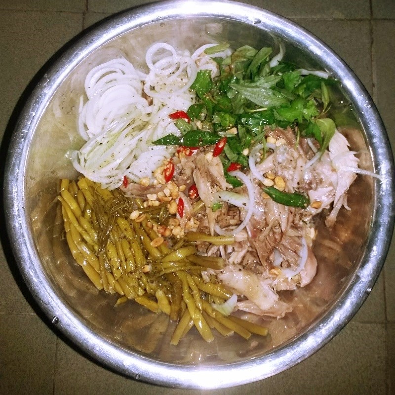 Bước 3 Trộn gỏi Gỏi gà rau móp