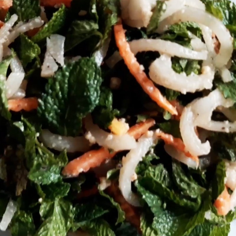 Bước 3 Trộn gỏi Gỏi da heo húng lủi