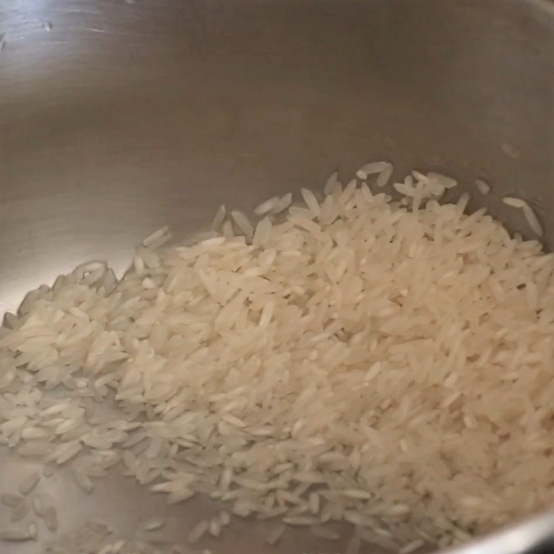 Bước 2 Vo gạo và nấu cháo Cháo khoai môn