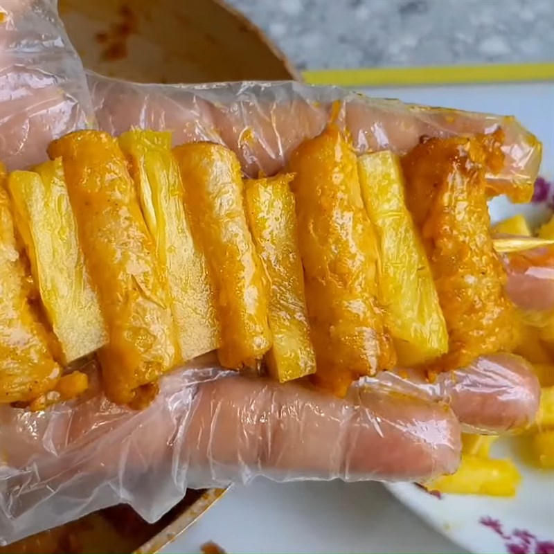 Bước 3 Xiên thịt Thịt nướng thơm chay