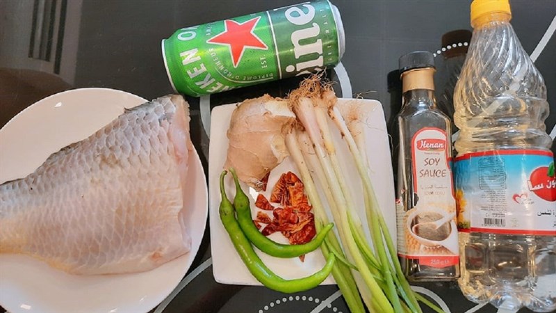 Nguyên liệu món ăn cá chép hấp bia