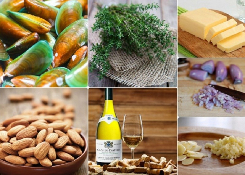 Nguyên liệu món ăn vẹm xanh bơ chanh đút lò