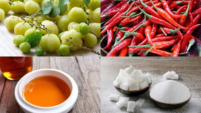 Nguyên liệu món ăn chùm ruột lắc mắm ớt