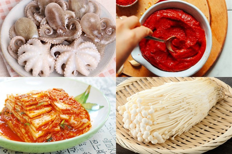 Nguyên liệu món ăn lẩu bạch tuộc