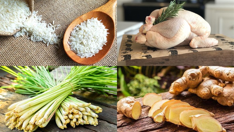 Nguyên liệu món ăn nấu cháo bằng nồi áp suất điện đa năng