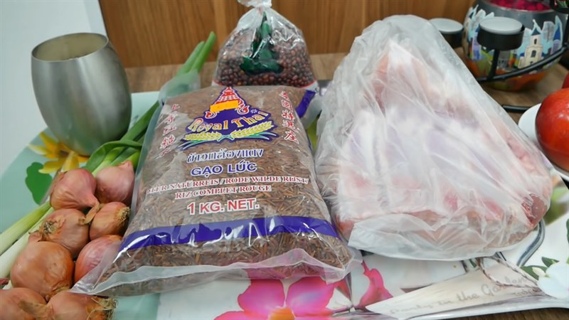 Nguyên liệu món ăn nấu cháo bằng nồi áp suất điện đa năng